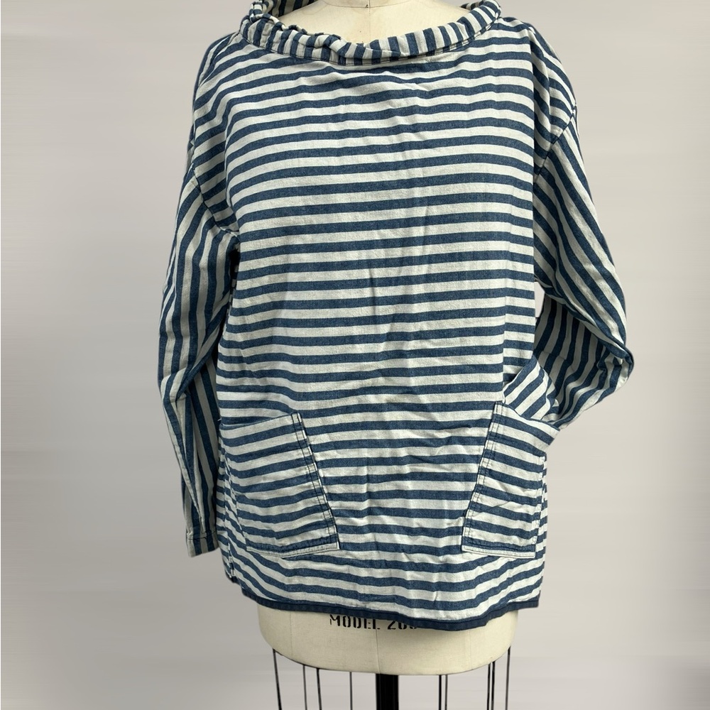 Striped Blue and White gardening smock